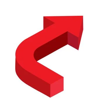3D red arrow-05 Stock Illustration