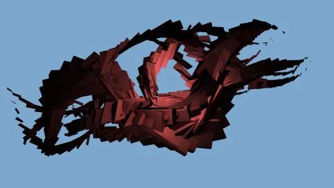 3D red beautiful and creative Abstract Artwork Illustration Stock Illustration