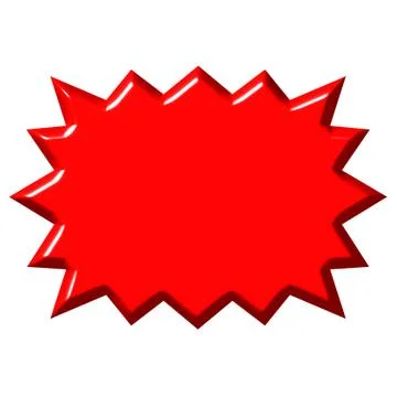 3D Red Burst Stock Illustration
