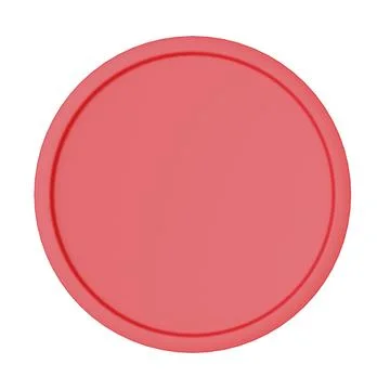 3D Red Button Round Circle. Isolated on white background. 3D rendering. Stock Illustration