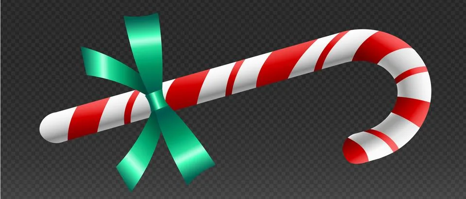 3d red candy cane Illustrazione stock