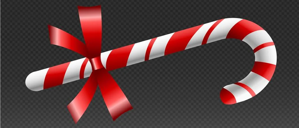 3d red candy cane Illustrazione stock