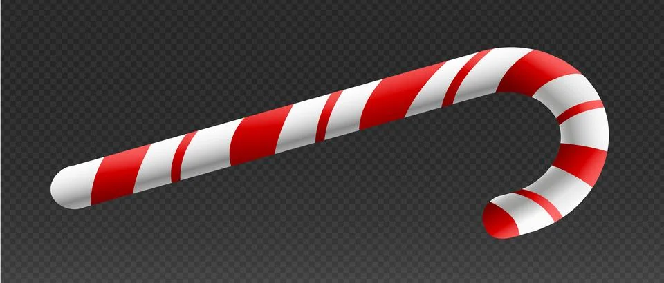 3d red candy cane Illustrazione stock