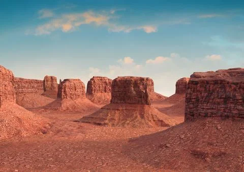3D Red canyon イラスト素材