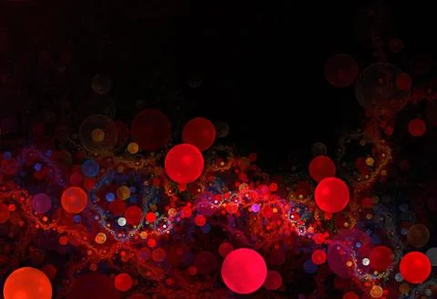 3D Red Cells Stock Illustration