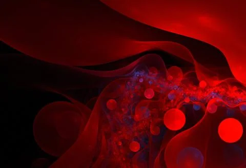 3D Red Cells Stock Illustration
