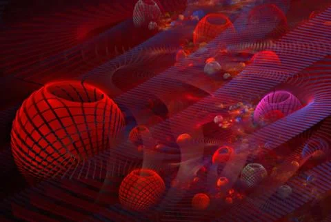 3D Red Cells Stock Illustration