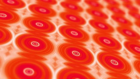 3D Red circular motif. Abstract geometric pattern Stock Footage 167190852