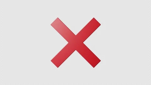 3D Red Cross Mark Rotating and Appearing on Alpha Channel Vídeos de archivo 332609646