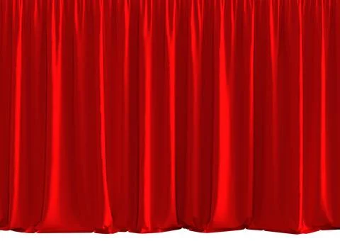 3D Red curtains イラスト素材