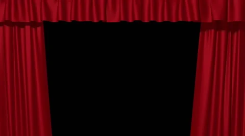 3d red curtains opening Stock Footage 53024557