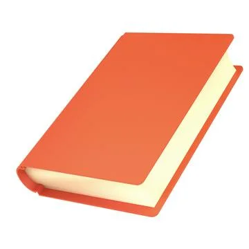 3d red cute empty notepad book stationery for school isolated background with Illustrazione stock