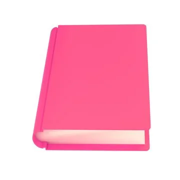 3d red cute empty notepad book stationery for school isolated background with 스톡 일러스트