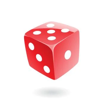 3d red dice Stock Illustration