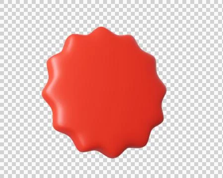 3D red discount badge Stock Illustration