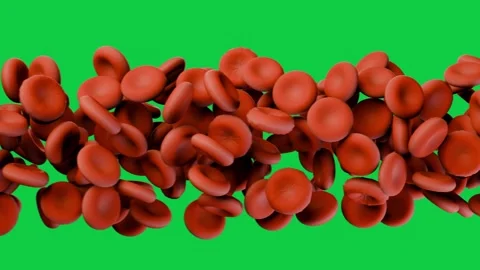 3D red discs starting as narrow ribbon, rotating and packing, revealing depth on Stock Footage 341869469