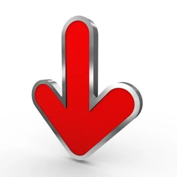 3d red down arrow Stock Illustration