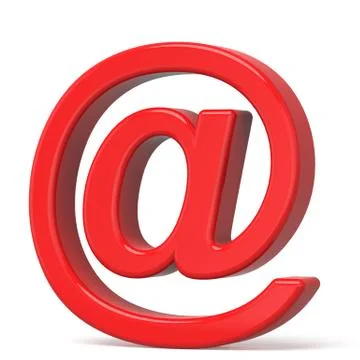 3D red Email symbol Stock Illustration