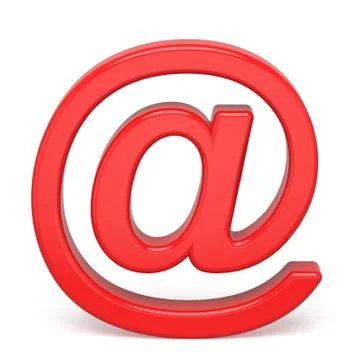 3D red Email symbol Stock Illustration