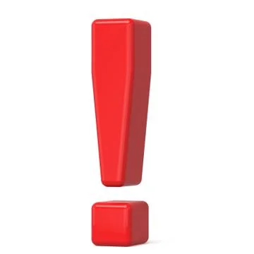 3D red exclamation mark Stockillustratie