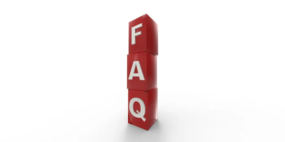 3D red FAQ cubes 스톡 일러스트