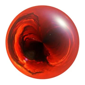 3d red fiery sphere on white background 스톡 일러스트