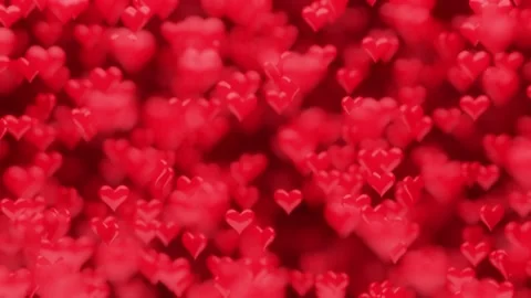 3d red flying valentine hearts motion loop moving background Stock Footage 145454155