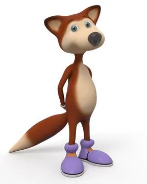 3d red foxes Illustrazione stock