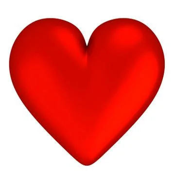 3D Red Heart Stock Illustration