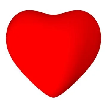 3d red heart Illustrazione stock