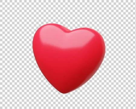 3D Red Heart Stock Illustration