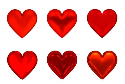 3D Red Heart - Isolated Stock Illustration
