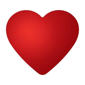 3D Red heart isolated vector illustration on white background. Stock Illustration