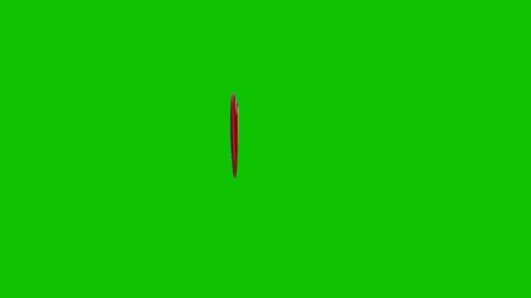 3D Red Heart Pierced by an Arrow on Green Screen Stock Footage 336231515