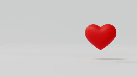 3d red heart rotating 360 degrees Stock Footage 289163260
