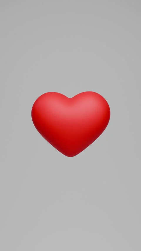 3d red heart rotating 360 degrees Stock Footage 289163351