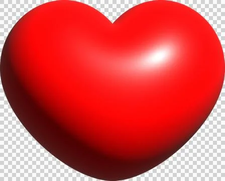3D red heart shape, icon heart, love and like buttons for emoji, heart sticke Stock Illustration
