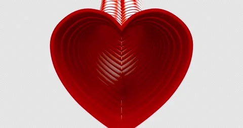 3D Red Heart Transitions Stock Footage 222937709
