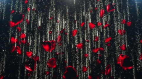 3D Red Hearts Stock Footage 311940744