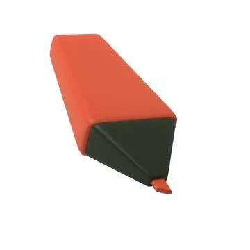 3d red highlighter marker icon for school office. Stationery important message 스톡 일러스트