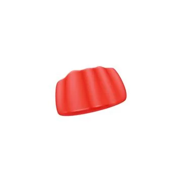 3D red jelly candy, soft chewing gum or sweet fruit lollipop Stock Illustration