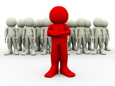 3d red leader Stock Illustration