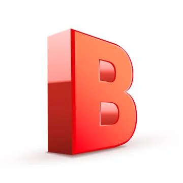 3d red letter b Illustrazione stock