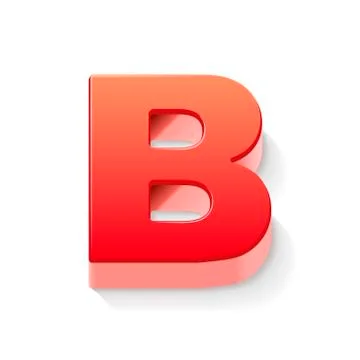 3d red letter b Stock Illustration