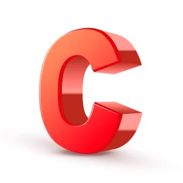 3d red letter c Illustrazione stock