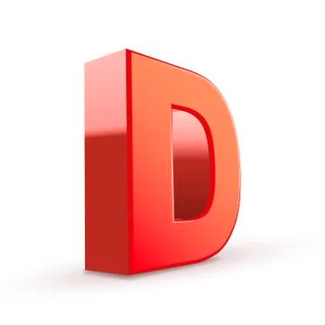 3d red letter d Illustrazione stock