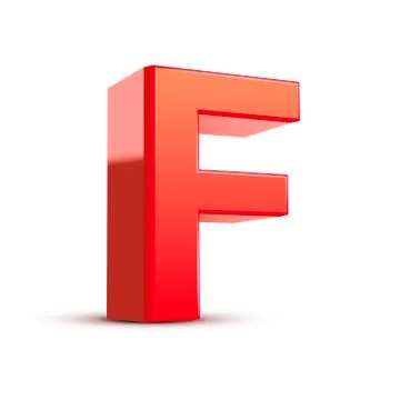 3d red letter f Illustrazione stock