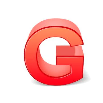 3d red letter g Stock Illustration