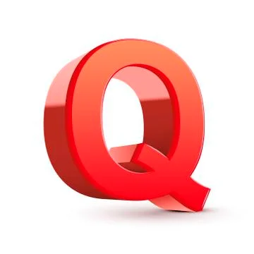 3d red letter q Stock Illustration
