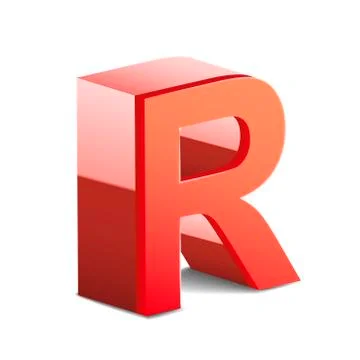 3d red letter r Stock Illustration